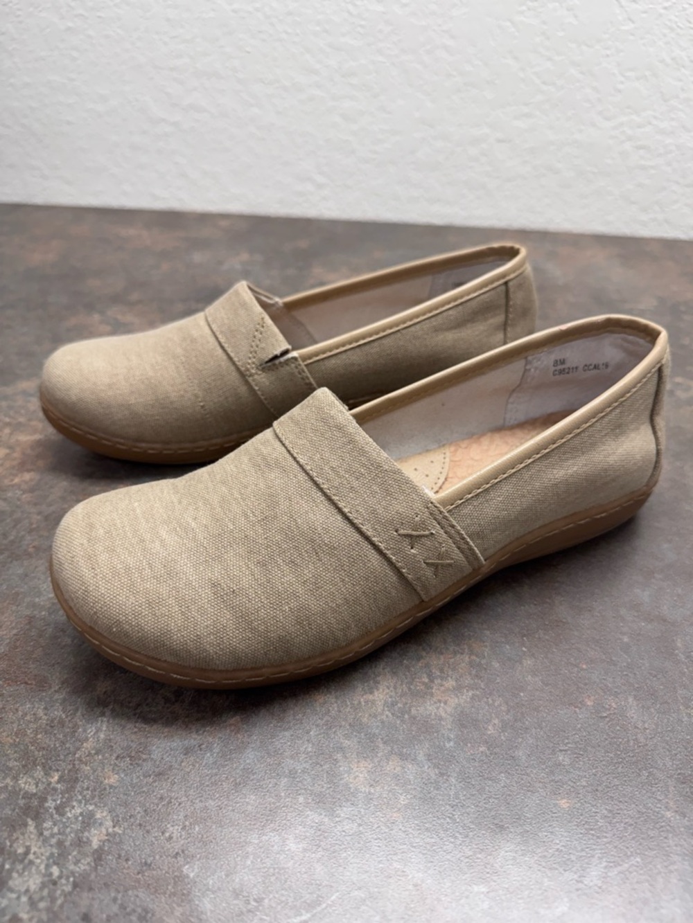 Born Concept Howell Sand Canvas Slip-On Loafers Size 8